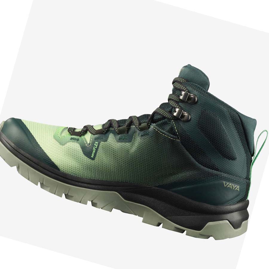 Tenis Senderismo Salomon WoVAYA MID GORE-TEX Mujer Verdes | MX 2803ZUT